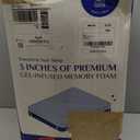 3 Inch Gel Memory Foam Mattress Topper Queen, Cooling Mattress Topper with Removable & Washable Bamboo Cover, CertiPUR-US Certified White