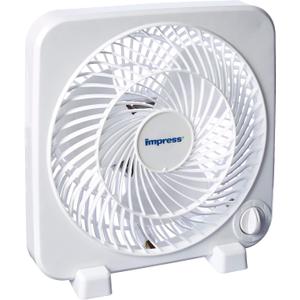 Impress 9-Inch 3-Speed Box Fan, IM-719BX, White 