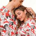 RAISEVERN Couples Christmas Matching Pajamas 2 Piece Women Men Xmas Pjs Soft Pajama Set Long Sleeve Loungewear Warm Sleepwear (Large, Christmas 03 Cat)