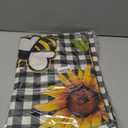 2 x Sunflower Bee Table Runner 13*72 inch, Buffalo Plaid Sunflower Bee Table Runner Seasonal Summer Flowers Holiday Plaid Farmhouse Kitchen Dining Table Decoration for Indoor Outdoor Home Party Decor