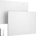 EVERHANGER Metal Pegboard Panels, Heavy Duty Pegboard Wall Organizer, Garage Wall Panels, Tool Storage Organization, 12"X16", 2pcs, Gray