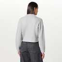 The Drop Women's Marcy Ribbed Polo Top (Medium, Light Heather Grey)