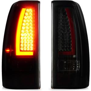 LED Tail Light for Chevy Silverado 1500 2500 1999-2002, 1500HD 2500HD 2001-2002, GMC Sierra 1500 2500 1999-2003, 1500HD 2500HD 2001-2003, Rear Taillight Assembly, 19169017 19169018 GM2800186 GM2801186
