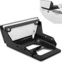 Transom Trolling Motor Mount for Kayaks, 6mm Thick Heavy-Duty Aluminum Transom Motor Bracket 3HP Max Thrust, 3.75" x 4.75" Bolt Pattern for Flat Stern Boats in Freshwater & Saltwater (1-Pack, Black)