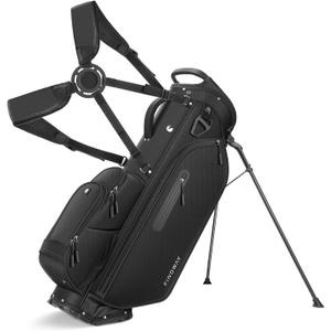 Findway 5 Way Golf Stand Bag, Upgraded Lightweight Golf Bag with Stand, Golf Club Bag with 7 Pockets Dual Strap and Rain Cover for Men Women
