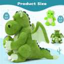 Tezituor 3-in-1 Large Dragon Stuffed Animal, 20 Inch Big Stuffed Dragon Plush with Baby and Egg Toy for Girls Boys, Cuddle Hugging Dino Plush Gift for Birthday Christmas