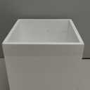 Lint Bin for Laundry Room, Farmhouse Lint Box, Wooden Lint Holder with Lid, Lint Container for Laundry Room Decor, Dryer Lint Trash Can for Laundry Accessory Organization (White)