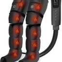 Leg Massager with Heat and Compression for Circulation and Pain Relief, 6 Modes Foot Calf Thigh Knee and Leg Compression Massage Boots for Swelling, Edema and RLS, Gifts for Mom, Dad, Seniors
