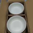 AmorArc Stoneware Dinnerware Sets for 4,Reactive Ceramic Plates and Bowls Set,Highly Chip and Crack Resistant | Dishwasher & Microwave Safe | Round Dishes Set Service for 4 (12pc) (Stoneware Matte White)