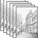 Giftgarden 24x36 Poster Frame 6 Pack, Easy Snap‑On Assembly, Black