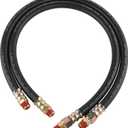 2PCS 3/8 Air Brake Chamber Hose3/8 Fit End x 3/8 Swivel End Rubber Air Brake Hose Assembly, SAE J1402 Air Brake Hose for Semi Truck - 30inch