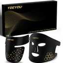 LED Face & Neck Beauty Mask, Red Light Therapy for Face & Neck, 4 Light Modes, Soft Silicone, 348 LEDs, Rechargeable Remote with Timer, Portable Cosmetic Skin Care Device for At-Home Glow