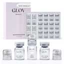 Glov Beauty Micro Infusion System for Face & Lips  0.25mm 24k Gold Cosmetic Facial Stamp with Hyaluronic Acid, Collagen Peptides & Licorice Root Serum Ampoules (4x Infusion Application, 12x Serums)