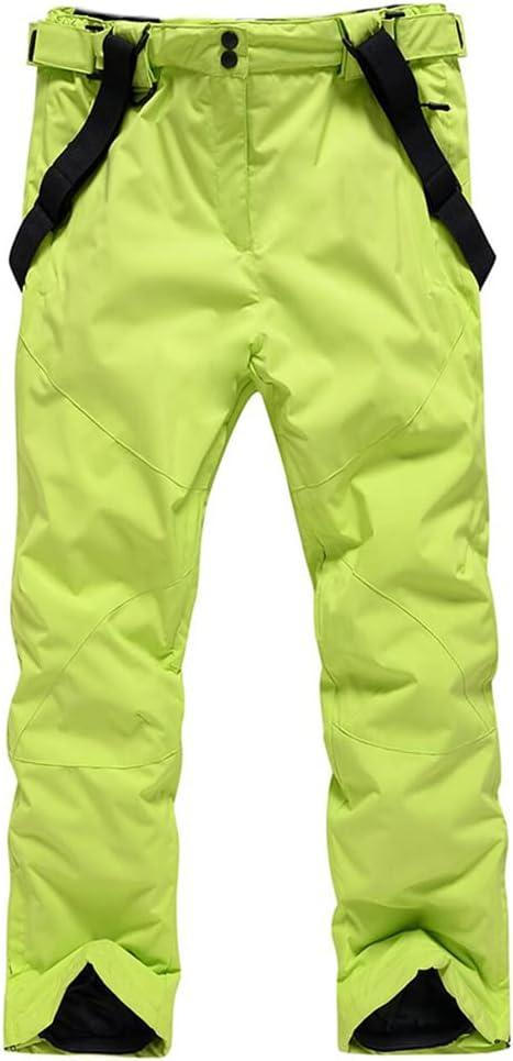 YEEFINE Men's Waterproof Snow Ski Pants Insulated Warm Winter Outdoor Snowboard Bibs with Suspenders Size M