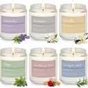6 Pack Candles for Home Scented Aromatherapy Candles Gifts Set for Women, Lavender Candle, 37.8 oz 300 Hour Long Lasting Candles, Stocking Stuffers, Birthday, Valentine, Christmas, Anniversary Present