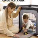 50" x 50" Extra Large Baby Playpen for Babies and Toddlers, Safe with Soft Play Fence, Indoor Safety Yard, Easy to Assemble and Clean (Gray)