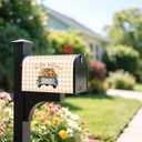 TOUNER Hello Autumn Pumpkin Truck Mailbox Covers, Autumn Thanksgiving Magnetic Letter Box Wrap, Fall Harvest Post Letter Box Decor for Outdoor Garden Front Yard Porch, Mailbox Decor Gifts for Friends