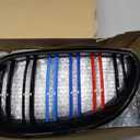 E60 Grille - Front Kidney Color Grill Compatible with 2003-2009 BMW 5 series 520i,523i,525i,528i,530i,535i,550i,Double Slats 2Pcs