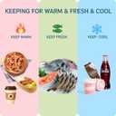 Della Gao Insulated Lunch Bag for Women Men, Waterproof Small Lunch Tote Lunch Box, Reusable Lunch Bags for Work, Party, Travel and Picnic (Blue)