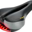 DAWAY Comfortable Men Women Bike Seat - Soft Memory Foam Padded Bicycle Seat, Bike Saddle Replacement with Wide Cushion for Peloton, Mountain & Exercise Bikes, Shock Absorbing, Waterproof, Universal
