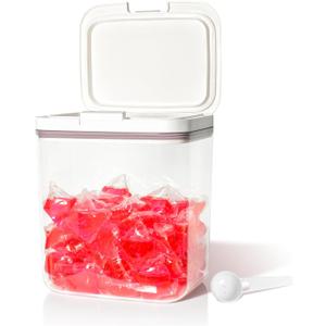 Gute Laundry Pod Holder with Lid - 67oz Sealed Automatic Pop-Up Dispenser, Laundry & Dishwasher Pods for Laundry Room Organization-2L