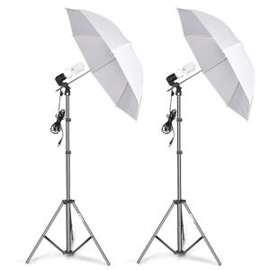 EMART Photography Umbrella Lighting Kit, 400W 5500K Photo Portrait Continuous Reflector Lights for Camera Video Studio Shooting Daylight (2 Packs)