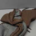 Mosluna Chair Cushions for Dining Chairs Set of 4, 2" Thick Chair Pads with Non-Slip Bottom, D-Shaped Kitchen Seat Cushions with Removable Cover, 16 x 17 inch, Brown