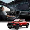 Nmoiss Windshield Sun Shade Umbrella [Vinyl Coating Heat Shield] for 2010-2026 Ram Trucks 1500 2500 3500 Accessories, Protect Car from Sun Rays & Heat Damage Keep Cool and Protect Interior