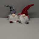 Juegoal 12" Lighted Christmas Gnome, Handmade Sequins Hat Scandinavian Swedish Tomte, Light Up Elf Holiday Present, Battery Operated Winter Tabletop Christmas Decorations, 2 Set