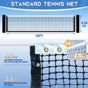 Tennis Net Outdoor Heavy Duty Professional Tennis Court Net Replacement Portable Tennis Net Nylon for Standard Tennis Courts [Includes 2 Fiberglass Dowels], 42' Length, 3.5' Height