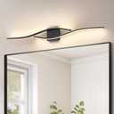 Joossnwell Bathroom Light Fixture Over Mirror 39.37 Inch Vanity Lights Bar for Bathroom Dimmable 5CCT Modern Vanity Light Black Led Bath Light Wall Lamp