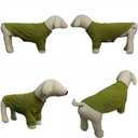 Lovelonglong Ribbed Dog T-Shirt Cotton Knitted Dog Sweaters for All Season Pet T-Shirts for Large Medium Small Dogs Olive Green M