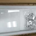 23x7x5.5 Fire Pit Glass Flame Wind Guard,Thick Tempered Glass Rectanglar FirePit Flame Shield with Aluminium Clips,Clear Wind Gaurd Fence for Patio Fire Table
