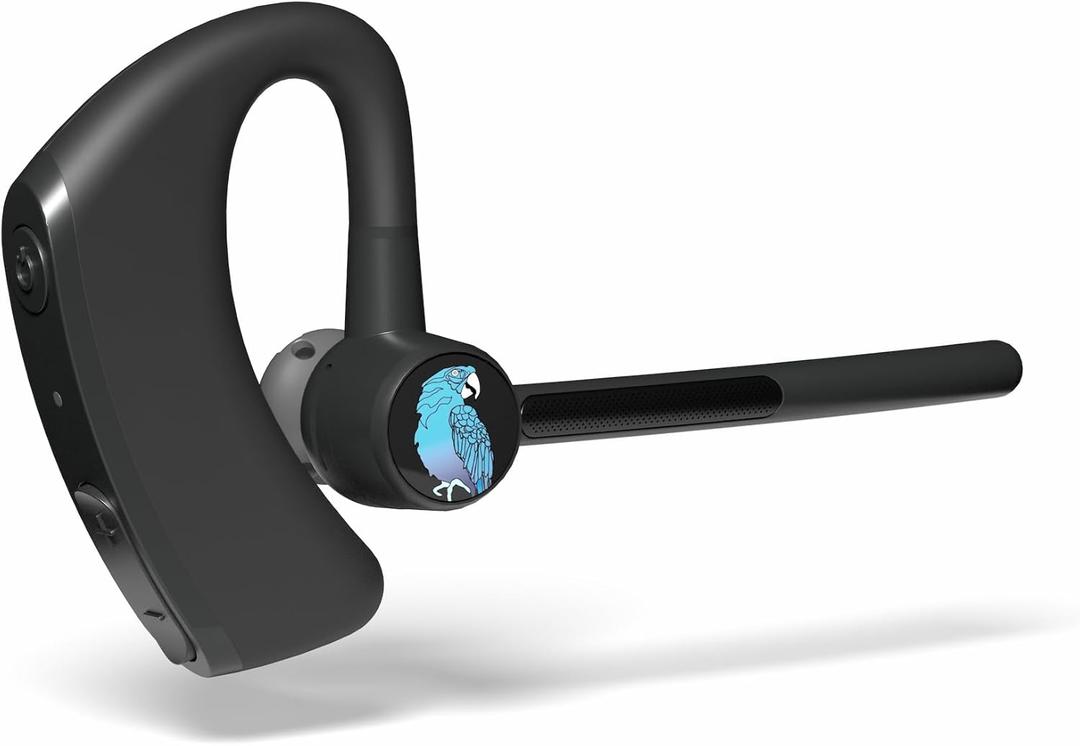 BlueParrott M500XT Mono Bluetooth Headset, 93% NoiseCancelling AIPowered DualMic, OpenEar Design for Rideshare & Delivery Drivers, IP54Rated, 11 Hours Talk Time, Black