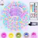 Color Changing Christmas Lights, 200 LED 35 Colors String Lights Indoor Outdoor with Remote, Waterproof Twinkle Lights Plug in for Halloween Xmas Tree Party Easter Valentine's Wedding Room Decor (Clear Wire)