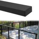 6'6" Stainless Steel Handrail Black Rectangular Handrail Flat Top Rail Cable Railing System Deck Stair Indoor Outdoor, DIY Balustrade HT07-Matte Black