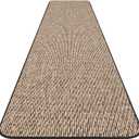 House, Home and More Skid-Resistant Carpet Runner - Black Ripple - 12 Feet X 27 Inches