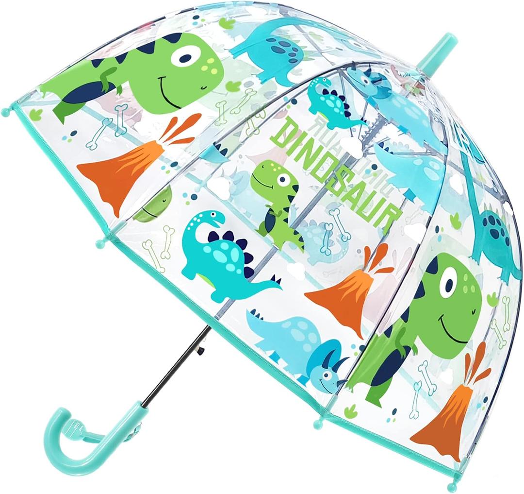 Kids Umbrella Clear Bubble Umbrellas for Rain,Safety Dome Windproof Umbrella for Kid Girls and Boys