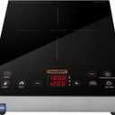 ChangBERT Built-in & Countertop Induction Cooktop, NSF-Certified Commercial Grade Single Induction Burner, Large 8” Heating Coil, Low Noise, Precise Temperature Control for Apartments RVs Food Station