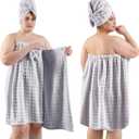 REDKISS Towel Wrap for Women, XL Spa Shower Wrap with Hair Towel
