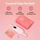 Portable Heating Pad for Period Cramps - Period Cramps Relief Menstrual Heating Pad Vibration Heating Pad for Pain, Rechargeable Battery, Cordless - Wireless Heating Pad with Massager Girlfriend Gifts