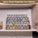 Aminigram Wood Spice Rack Organizer for Cabinet, 3 Tier Spice Shelf Storage, Kitchen Seasoning Organizer for Spice Bottles, Jars, Seasonings, Baking Supplies