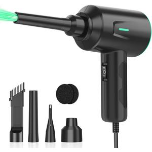 Meudeen Air Duster - Electric Air Blower - 5.74oz High Power Cleaning for Computer - PC - 2 Gear Compressed Air (Green)
