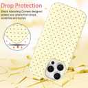 Hython for iPhone 16 Pro Case Cute Polka Dot Aesthetic Design Simple Cover 6.3", Thin Slim Anti-Scratch Soft TPU Bumper Shockproof Rubber Protective Phone Cases for Women Girls Girly Boys, Yellow