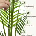 4ft Artificial Palm Tree Indoor Plant Tall Fake Tropical Paradise Palm Tree in Pot with Real Bark Design Faux Areca Palm Tree for Home Office Living Room Bedroom Farmhouse Modern Decor 1pcs