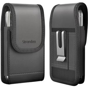 Magnetic Closure Holster for iPhone 17 Air, 17 Pro, 17e, 17, 16e, 16, 16 Pro, 15, 15 Pro, 14, 14 Pro, 13, 13 Pro - Leather Belt Case Pouch with Belt Clip & Loop (Fits Slim/Thin Case Only)