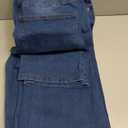 Women's Straight Leg Elastic Waist Cotton Blend Pull On Jeans, Size: L