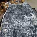 6x9 Area Rug Living Room Rug: Washable Modern Abstract Soft Thin Rug Indoor Floor No Slip Stain Resistant Carpet for Bedroom Dining Room Farmhouse Nursery Home Office - Black