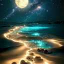 Moonlight Jigsaw Puzzles for Adults 1000 Pieces, Sparkling Beach Nature Landscape 1000 Piece Puzzle for Adults, Fun Hard Difficult Impossible Challenging Jigsaw Puzzles 1000 Pieces