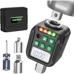 Digital Torque Wrench Adapter Set 1/2" Drive, Electric Wrenches, Snap on Digital Inch Pound Torque Wrench,1/4",3/8" Torque Adapter for Car, Motorcycle & Automotive (12.54-250.8 ft-lb/17-340 Nm)